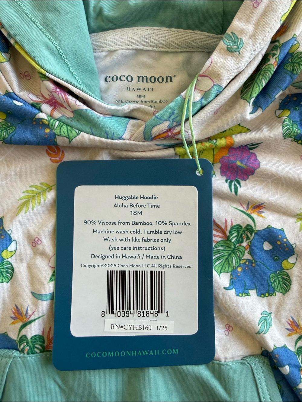 Coco Moon Dino Hoodie - Picture 3 of 3
